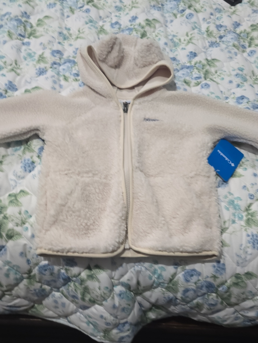 Columbia Cream Sherpa Hooded Kids Jacket